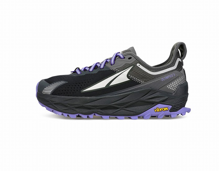 Black / Grey / Purple Women's Altra Olympus 5 Trail Running Shoes | YH6845197