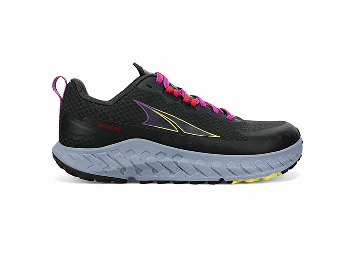 Black / Grey / Yellow Women's Altra Outroad Trail Running Shoes | TN5937642