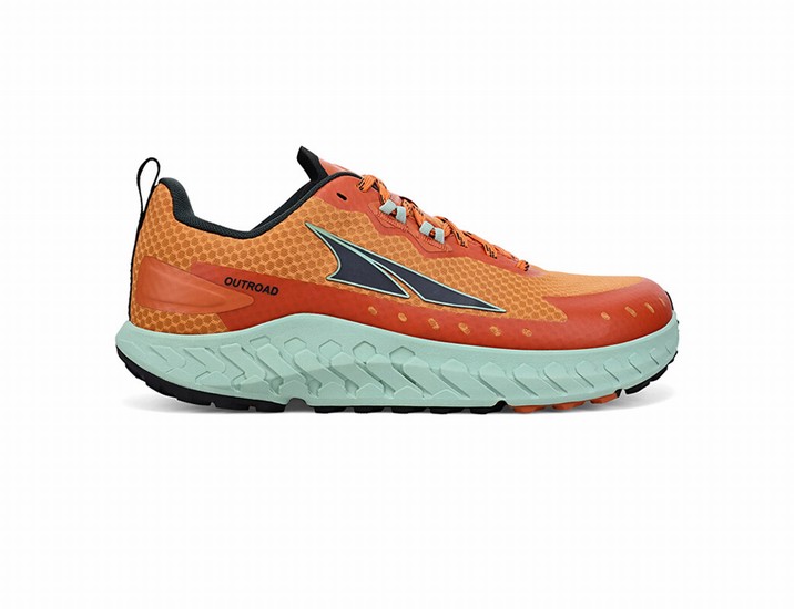 Green / Orange Men's Altra Outroad Trail Running Shoes | ID1680924