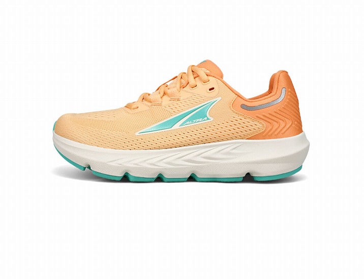 Green / Orange Women's Altra Provision 7 Road Running Shoes | HW8239407