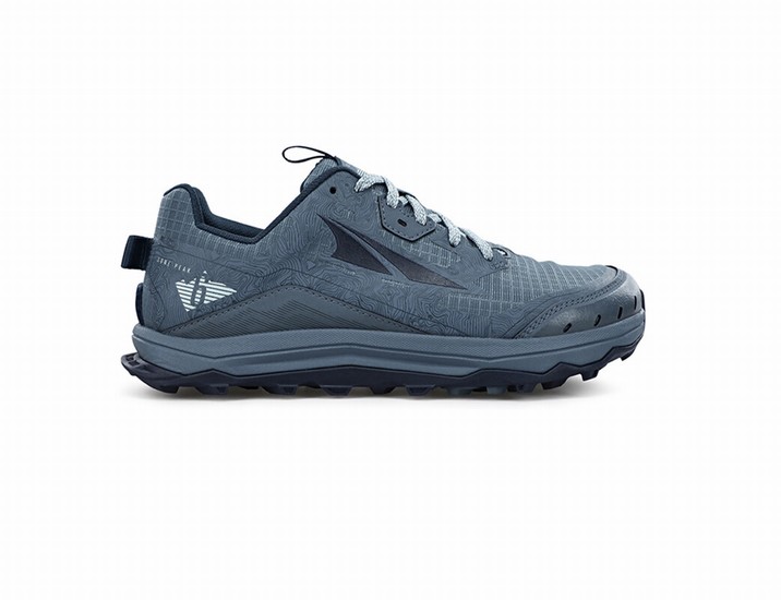 Grey / Light Blue Women's Altra Lone Peak 6 Trail Running Shoes | GK7643915