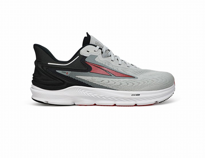 Grey / Red / Black Men's Altra Torin 6 Road Running Shoes | WO0324897