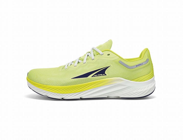 Light Green / White Men's Altra Rivera 3 Road Running Shoes | KX3482905