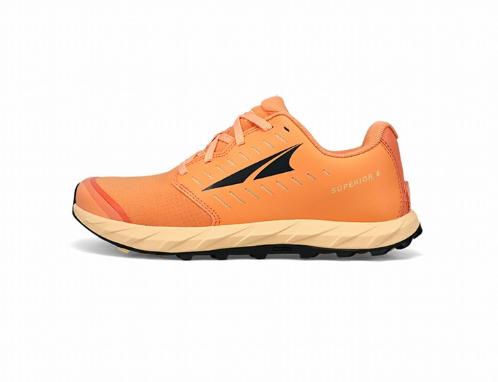 Orange / Black Women's Altra Superior 5 Trail Running Shoes | CY1983427