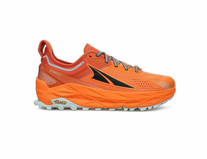 Orange Men's Altra Olympus 5 Trail Running Shoes | LY0594712