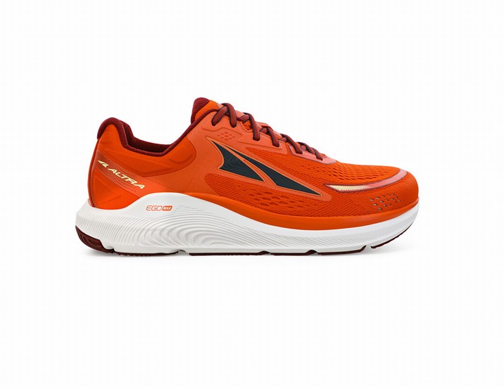 Orange / White Men's Altra Paradigm 6 Road Running Shoes | VN9702418