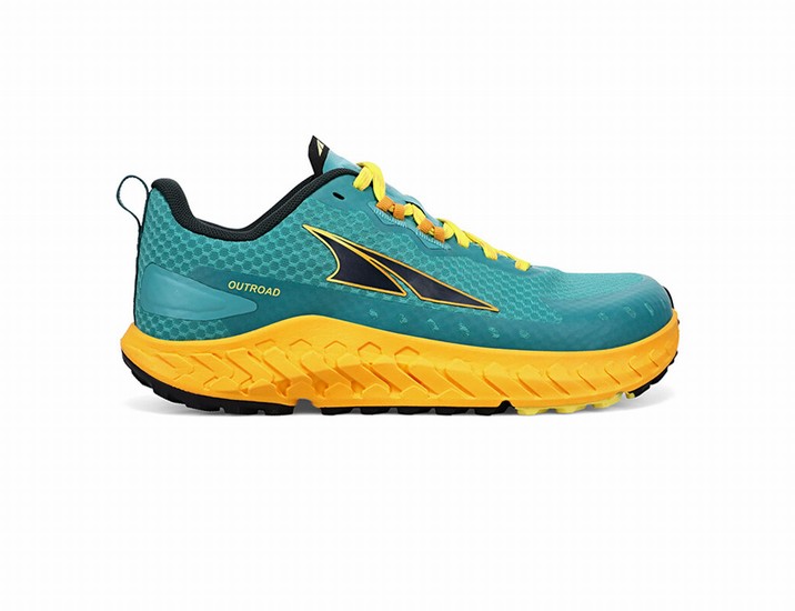 Turquoise / Yellow Women's Altra Outroad Trail Running Shoes | YZ3481260