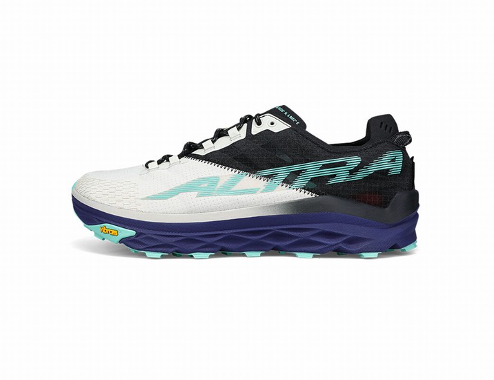 White / Black / Green / Blue Men's Altra Mont Blanc Trail Running Shoes | NJ2351049