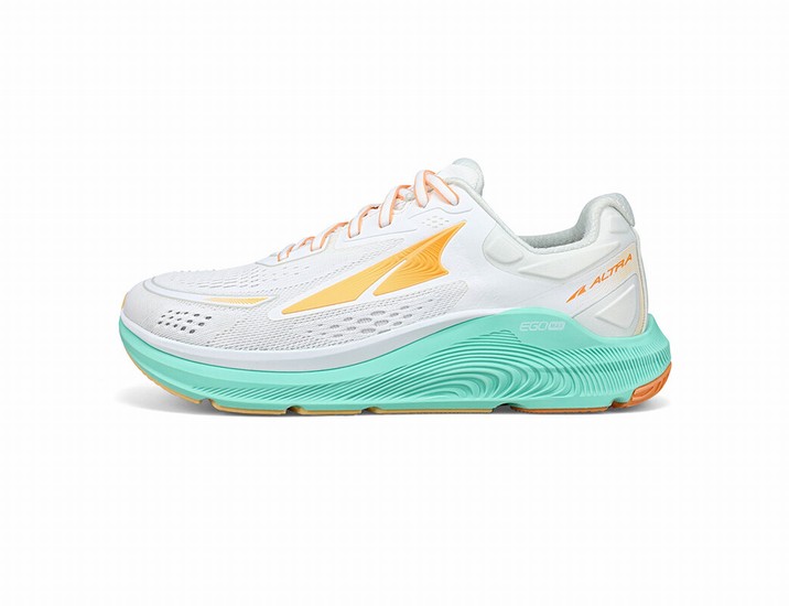 White / Green / Orange Women's Altra Paradigm 6 Road Running Shoes | YC0317862