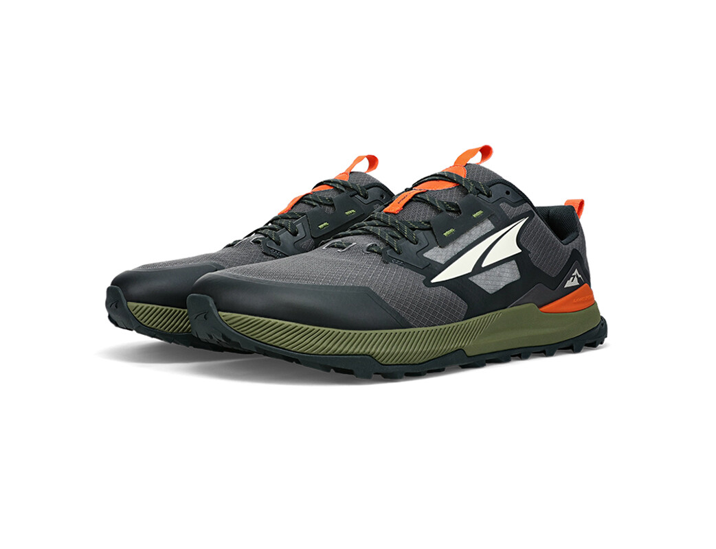 Black / Grey / Orange / Green Men's Altra Lone Peak 7 Trail Running Shoes | BI2608134