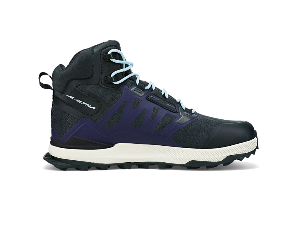 Black / Navy Women's Altra Lone Peak Mid All-Wthr 2 Trail Running Shoes | XG3946150