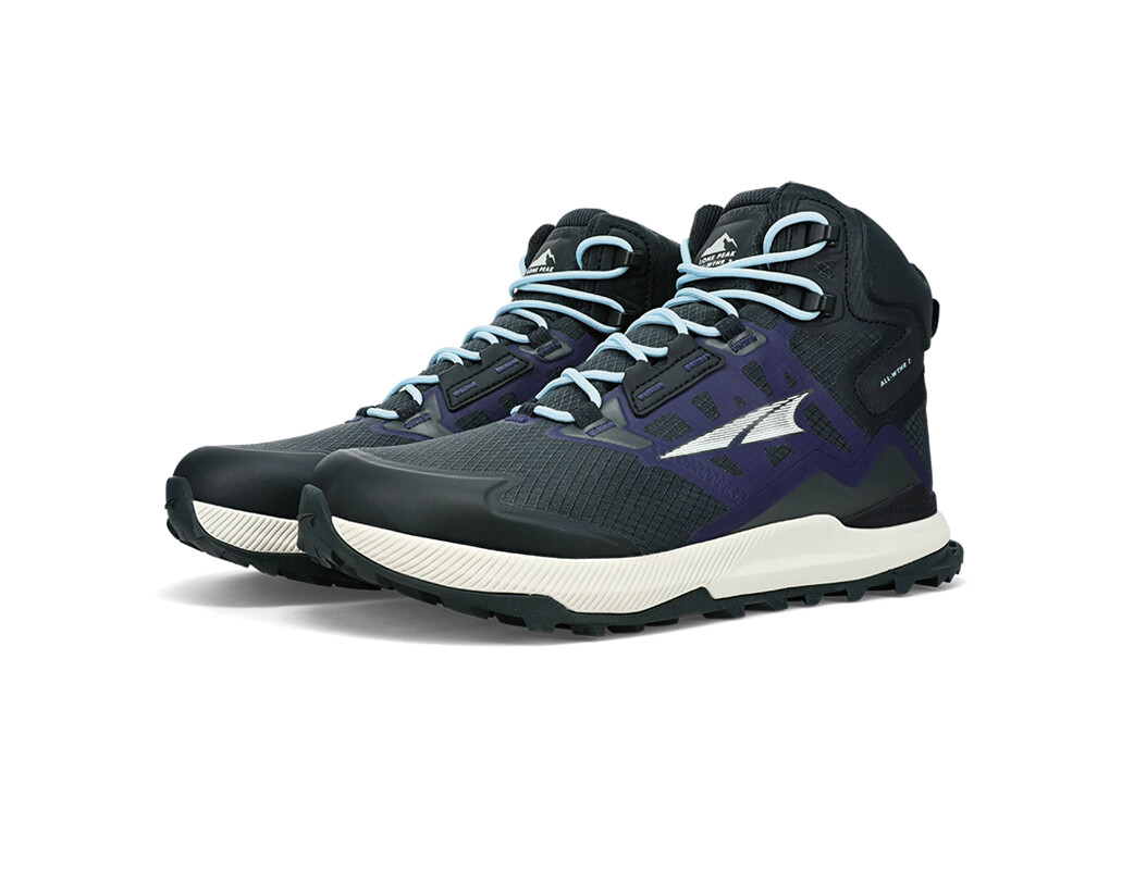 Black / Navy Women's Altra Lone Peak Mid All-Wthr 2 Trail Running Shoes | XG3946150