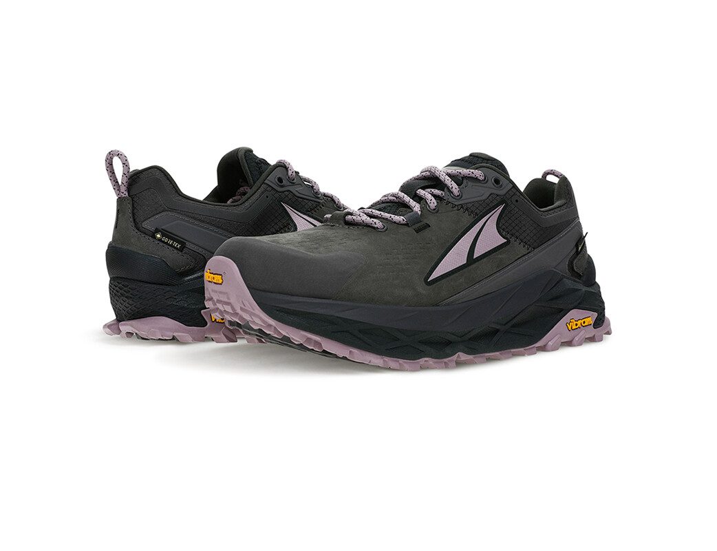 Black / Purple Women's Altra Olympus Low GTX Hiking Shoes | ZH9671234