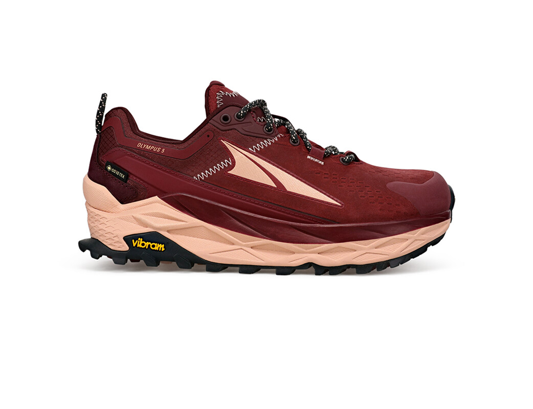 Burgundy Women\'s Altra Olympus Low GTX Hiking Shoes | SZ6085431