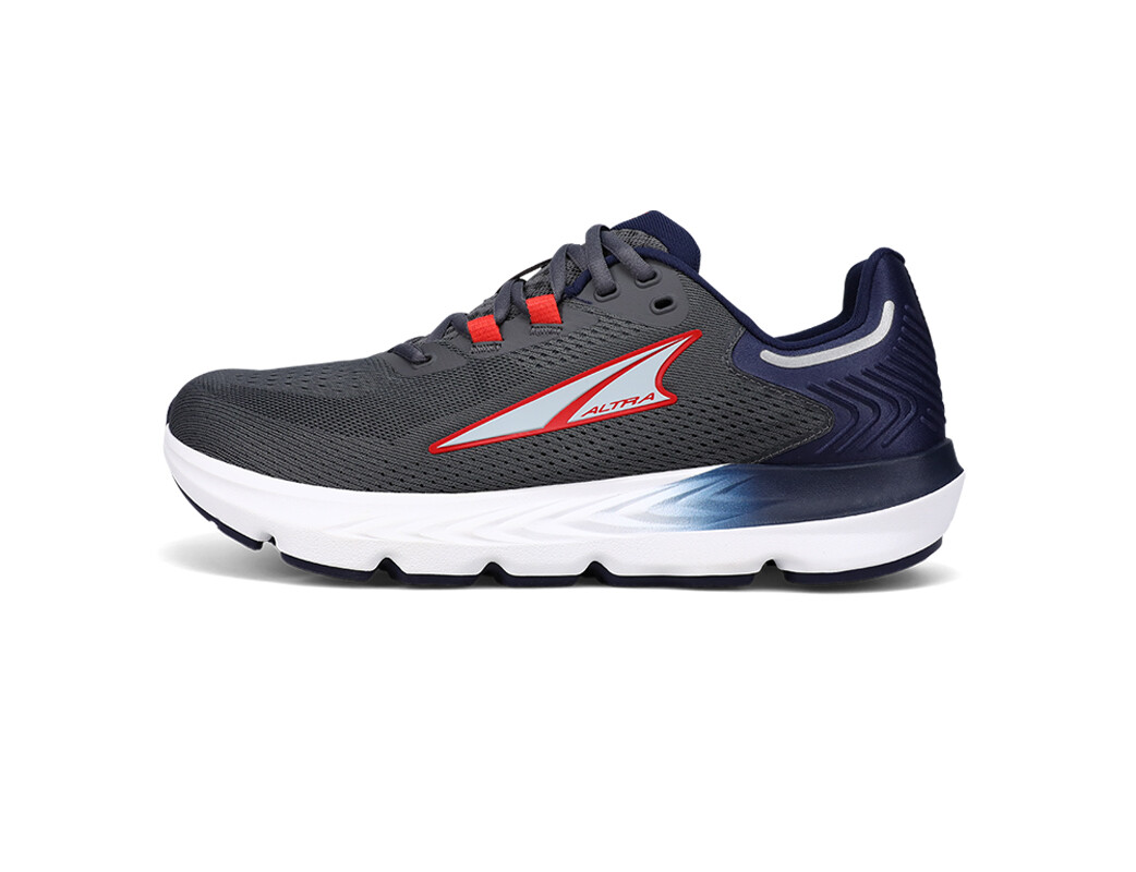 Dark Grey / Red / Navy Men\'s Altra Provision 7 Road Running Shoes | UW4358079