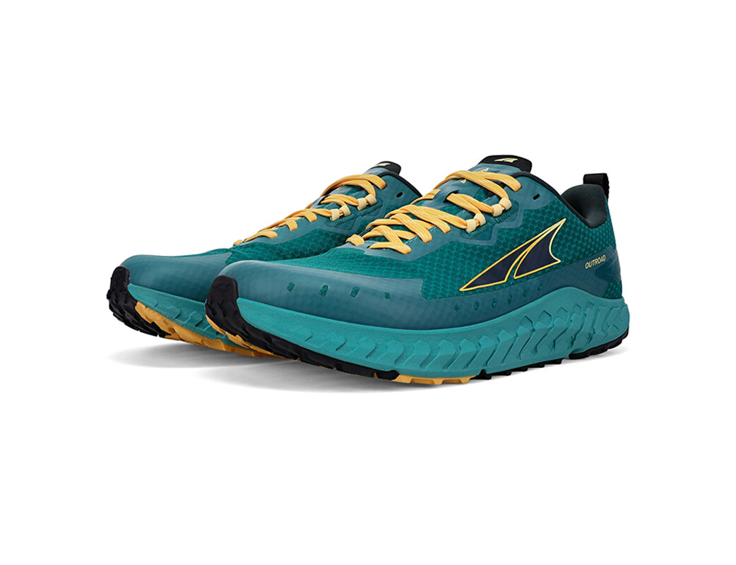 Deep Turquoise / Yellow Men's Altra Outroad Trail Running Shoes | AM4760892