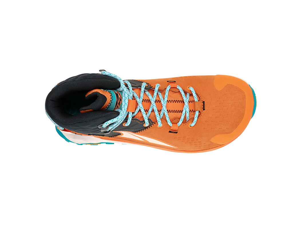 Orange / Black / White / Blue Women's Altra Olympus 5 Mid GTX Hiking Shoes | AH4265831