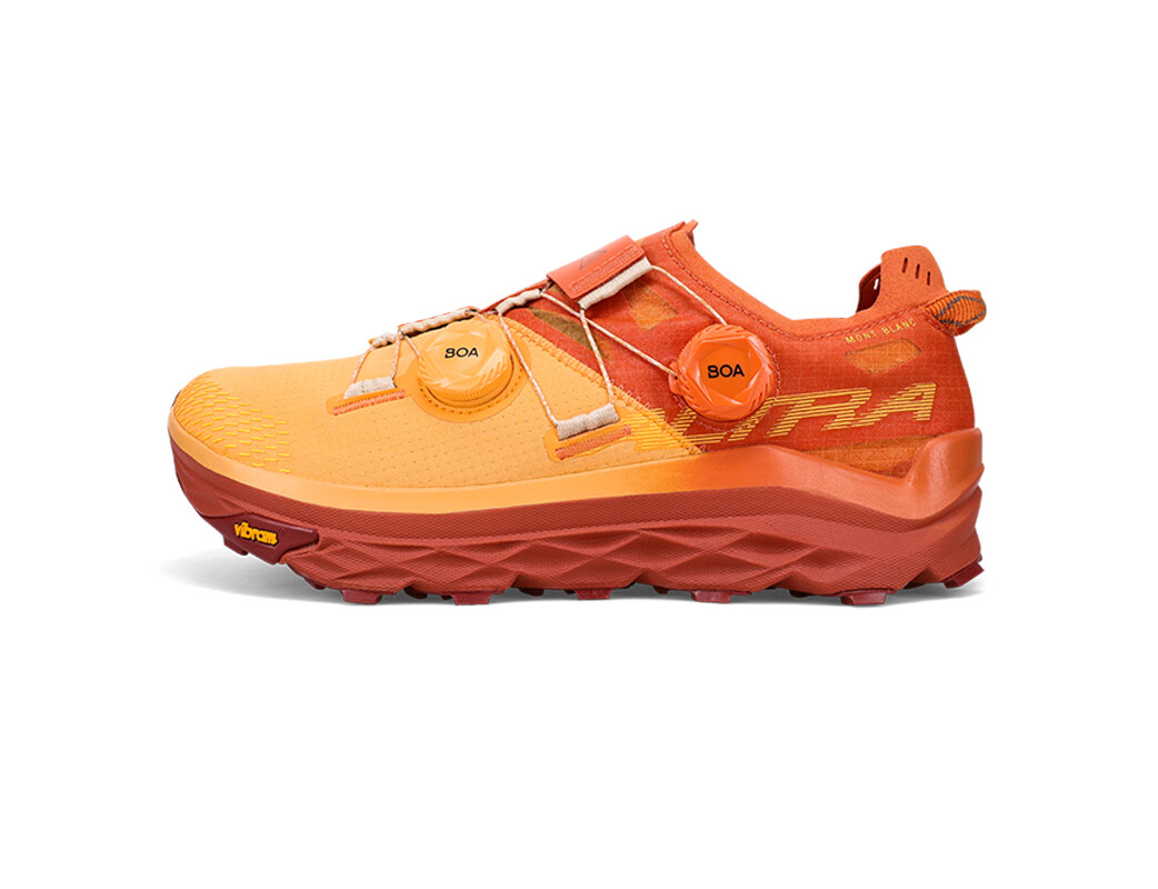 Orange Men\'s Altra Mont Blanc Boa Trail Running Shoes | KV4729610