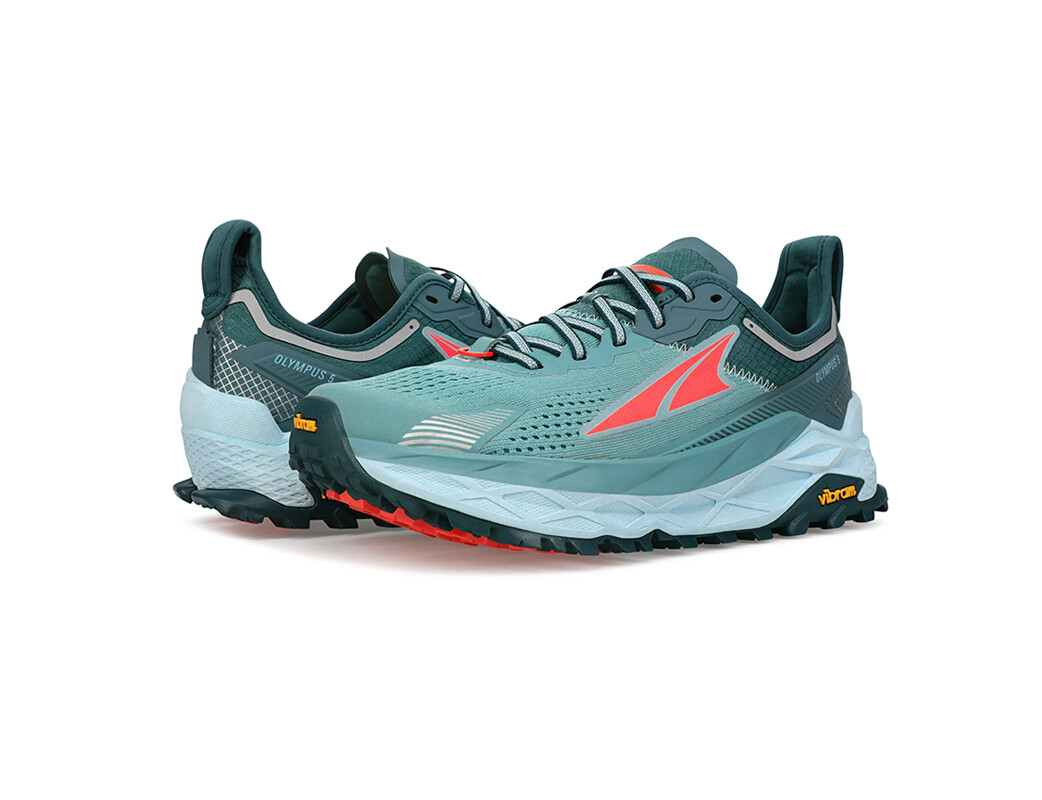 Turquoise / Orange Women's Altra Olympus 5 Trail Running Shoes | CW0741632