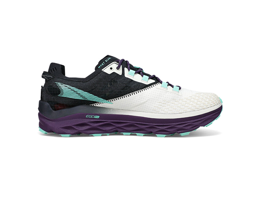 White / Black / Green Women's Altra Mont Blanc Trail Running Shoes | AI4367825