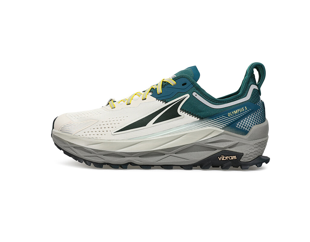 White / Grey / Turquoise Men\'s Altra Olympus 5 Trail Running Shoes | GV1805243