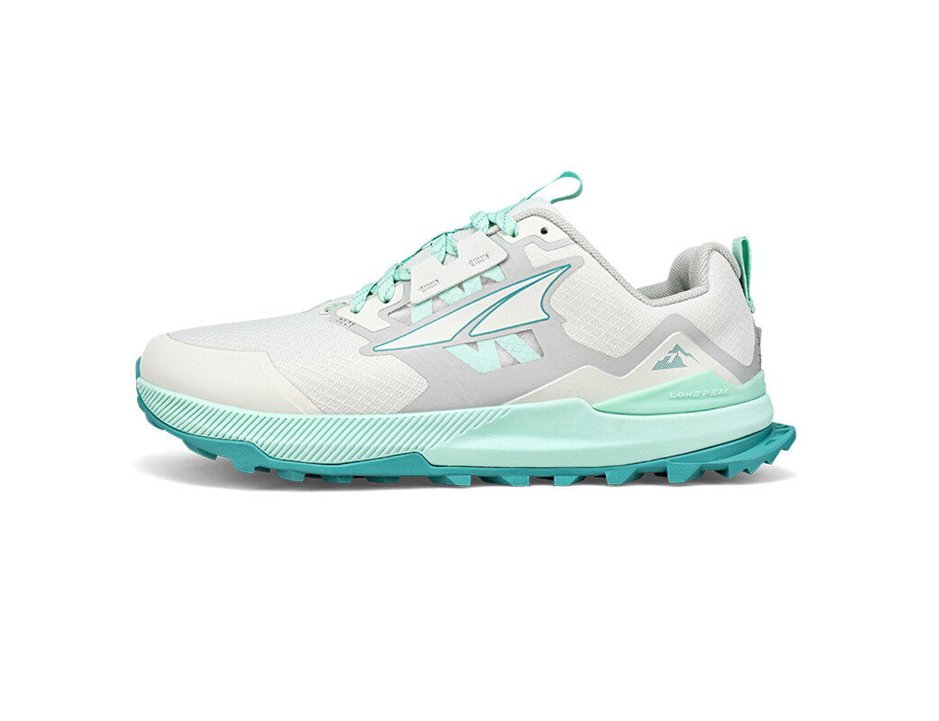 White / Turquoise Women\'s Altra Lone Peak 7 Trail Running Shoes | IH6531874