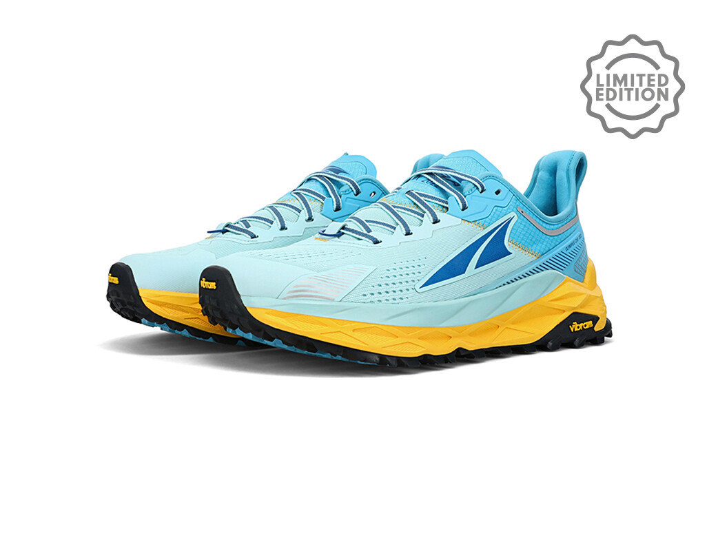 Yellow / Blue Men's Altra Olympus 5 Chamonix Trail Running Shoes | ED9068437